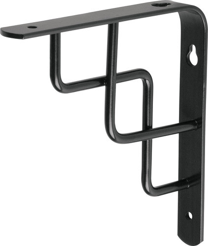 Escuadra Mensula Acero Para Estante 15cm Escalera Negra Par 0