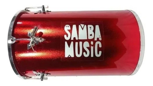 Rebolo Samba Music Madeira 50x12 Vm Pele Couro 921 Vermelho 0
