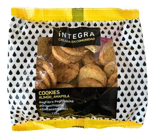 Cookies De Limon Y Amapolas Integra 120 G Galletitas 0