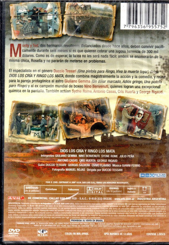 Dios Los Cría Y Ringo Los Mata - Dvd Nuevo Orig Cerr - Mcbmi 1