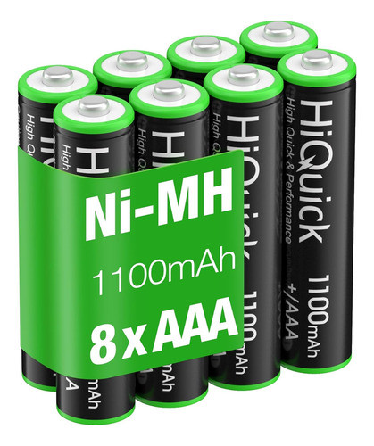 Baterías Aaa Recargables 8 Unidades Pre-cargadas Ni-mh 1100m 0