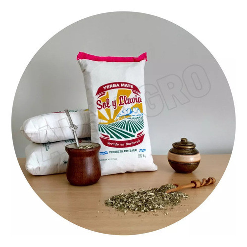 Yerba Mate Sol Y Lluvia 6 Kg Lienzo (paquete 1 Kg) - Almagro 0