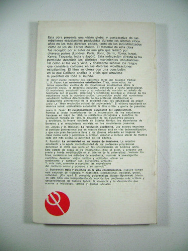 La Revolucion De Los Estudiantes Califano Paidos 1971 Boedo 1