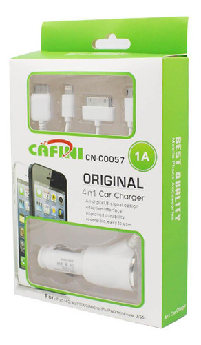 Cargador 4 En 1 Para Auto Cafini C0057 1a H Y T 0