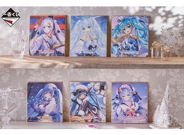 Shikishi Ilustracion Snow Miku 2018 Bandai Ichiban Kuji 1