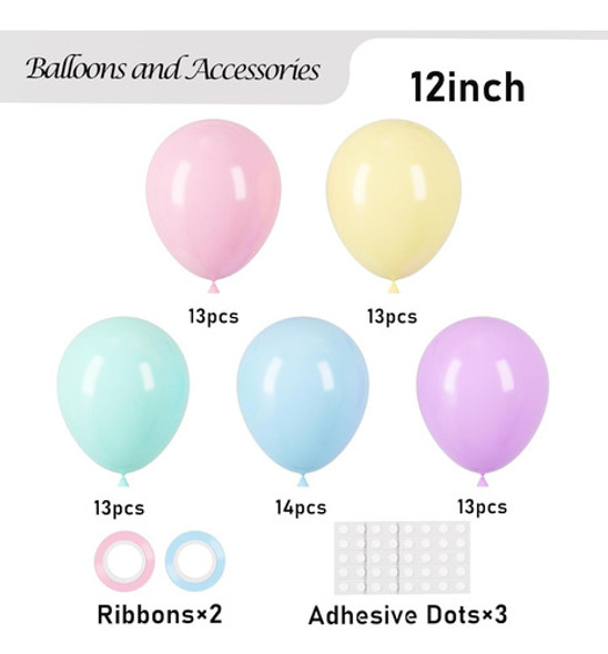 Globos Latex Pastel Para Fiestas, 66 Unidades, 30 Cm 1 Globos Latex Pastel Para Fiestas, 66 Unidades, 30 Cm 1
