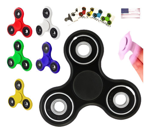 2 X Tri Edc Mano Spinner Fidget Dedo Cerámica Bola Enfoque E 0