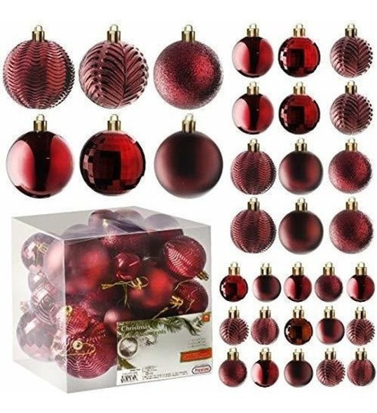 Bolas Para Arbol De Navidad X36u.- 4/6/8cm- Rojo 0 Bolas Para Arbol De Navidad X36u.- 4/6/8cm- Rojo 0