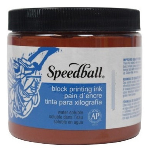 Tinta Para Xilogravura Marrom 470ml Speedball ª 0