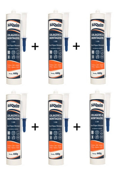 Kit 6 Selante Veda Trinca Parede E Infiltração 440g 0