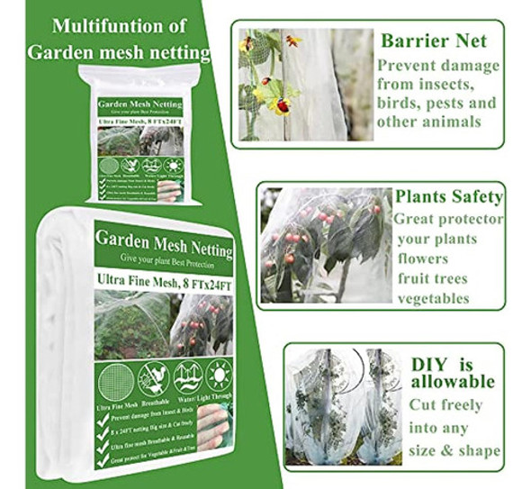 Kit De Malla De Malla Para Jardín, Cubiertas Para Plantas Ma 1