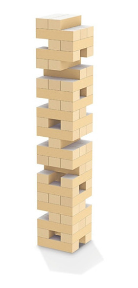 Torre De Equilíbrio Jogo Brinquedo Infantil 54 Peças Mdf 1