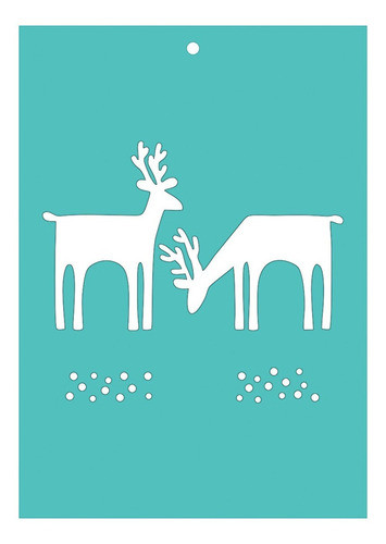 Stencil Navidad  Laur Craft Ciervos 0