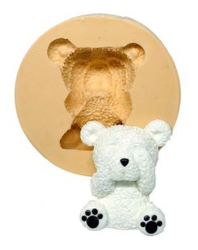Molde De Silicone Ursinho Urso Com A Mão No Olho 1