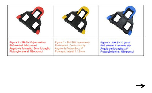 Taquinho Shimano P/pedal Speed Sm Sh10 Vermelho Fixo 1