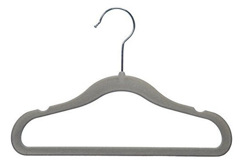 Perchas De Terciopelo Para Niños Paquete De 30 Gris Pack X5 0