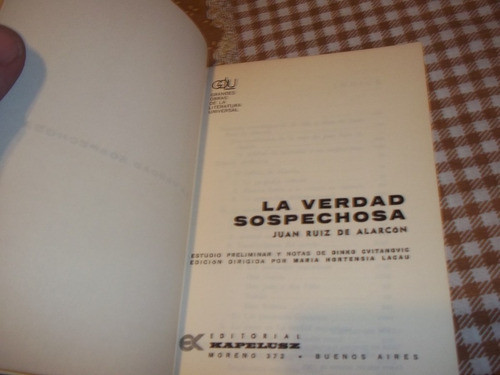 La Verdad Sospechosa - Juan Ruiz De Alarcon - Kapelusz 1
