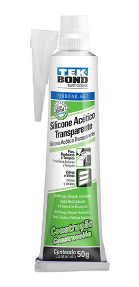 Sellador Fijador Adhesivo Silicona Acetico 50gr Tekbond 0