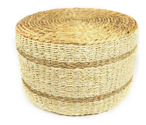 Puff De Fibras Naturales, Junco De Agua 0