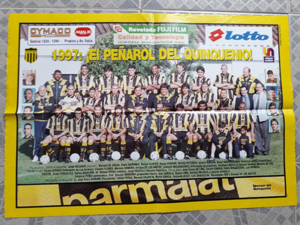 Póster Revista Ultimas Noticias Plantel Peñarol Uruguay 1997 0
