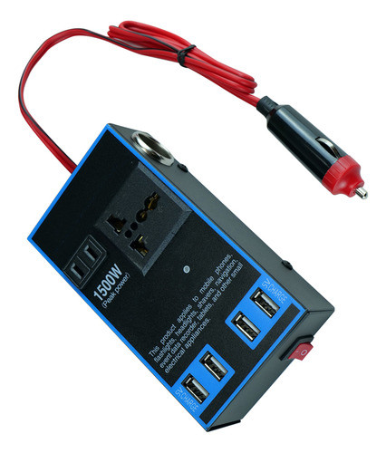 Inversor De Energia Para Carro 12v 24v A 110v 220v 1500w Mul 1