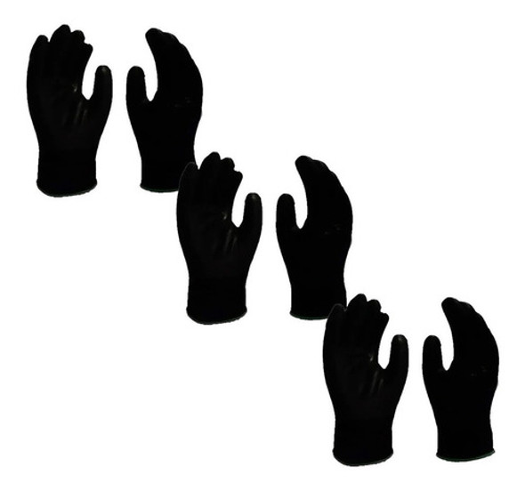 03 Luva Anti-estática Tamanho G Para Eletrônica Esd Preta 0