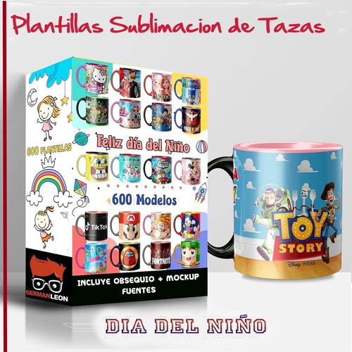 600 Plantillas Sublimacion Dia Del Niño Infantil Tazones Png 1