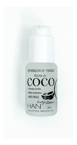 Reparador Puntas Aceite Coco Anti Frizz Brillo Han 30 Cm3 1
