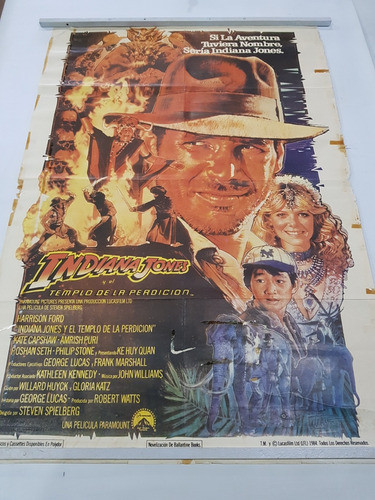 Antiguo Afiche Indiana Jones 1984 Paramount Mag 59819 0