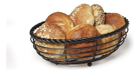 Fundamentos Gourmet  Por Mikasa Metal Cuerda Oval  Cesta Par 1