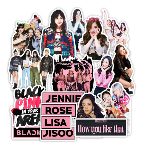Stickers Blackpink Lisa Jisoo Jennie Rose 30 Unidades 0