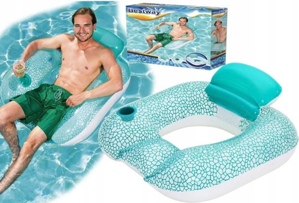 Colchoneta Inflable Sillón Bestway Posavaso Respaldo 1 Colchoneta Inflable Sillón Bestway Posavaso Respaldo 1