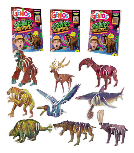 Revista Genios + Gigantes Prehistóricos Para Armar X 9 Ed. 0