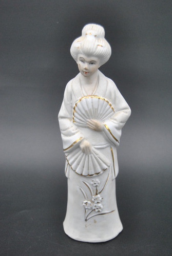 Antigua Figura Cerámica Japonesa Retrodeco Colección Vintage 1