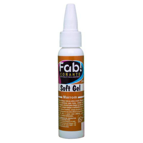 Corante Alimentício Gel Marrom Soft Gel 25g Confeitar 0