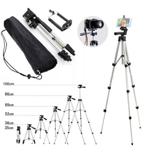 Soporte Trípode Para Celular O Camara 102 Cm Aluminio Febo 1