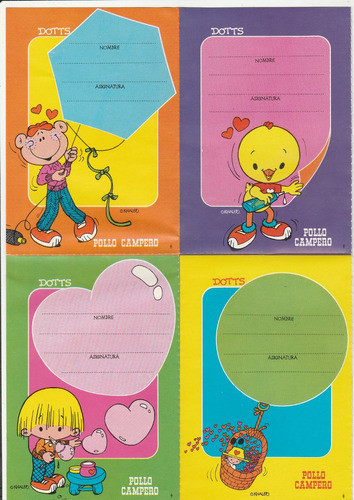 Cartão Para Colar No Caderno - Dotts Lote 8 Und - Ab 1