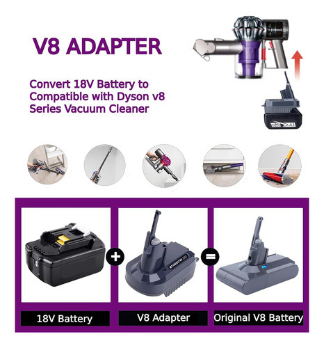 Adaptador De Batería Epowon V8 Compatible Con Batería De Lit 1