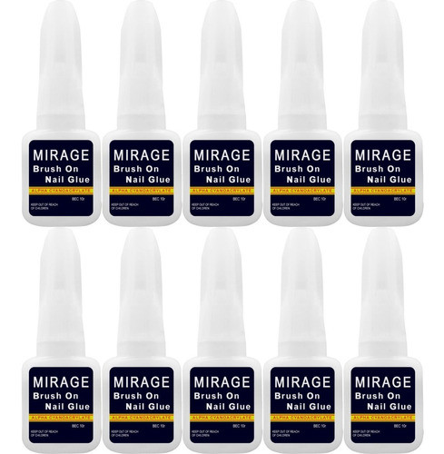 Kit 10 Colas Com Pincel Para Unhas Postiças Acrygel Promoção 0