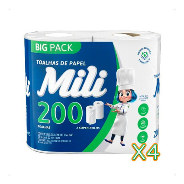 Papel Toalla Cocina Premium Absorbente Mili Pack X4 - Otec 1