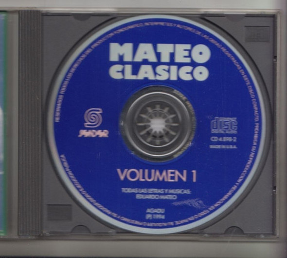 Cd Mateo Clasico V1 1a Edicion 1994 Candombe Beat Sondor Usa 1
