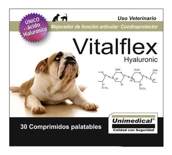 Vitalflex Hyaluronic Condroprotector 30 Comp / Mundo Mascota 0 Vitalflex Hyaluronic Condroprotector 30 Comp / Mundo Mascota 0