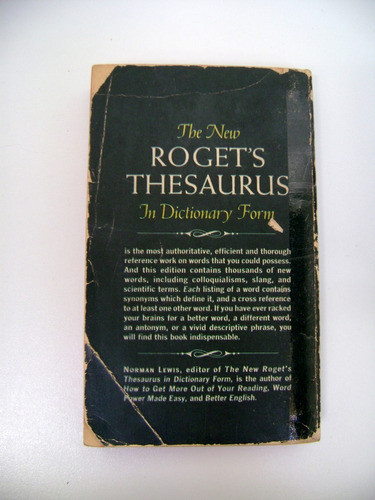 New Roget´s Thesaurus 1966 Diccionario Ingles Ingles Boedo 1