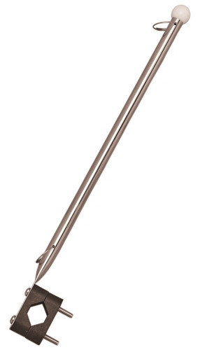 Asta Inox 394mm C/abrazadera Plastico 19 A 25mm 0
