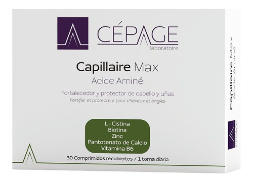 Cepage Capillaire Max Cabello Y Uñas Acidé Aminé X 30 Comp 0