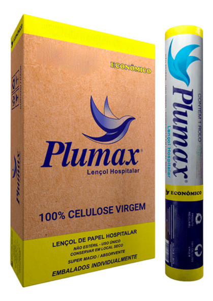 Lençol Maca Hospital Plumax Econômic Celulose 70x50 10 Rolos 0