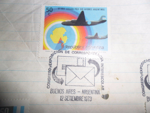 Congreso Y Exposicion Correspondencia Avion Polo Estampilla 1