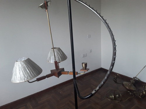 Araña De Madera & Bronce 1