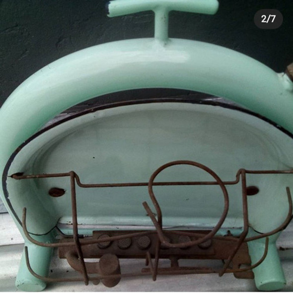 T- Estufa A Kerosene En Chapa Enlozada Solo Decoracion 1