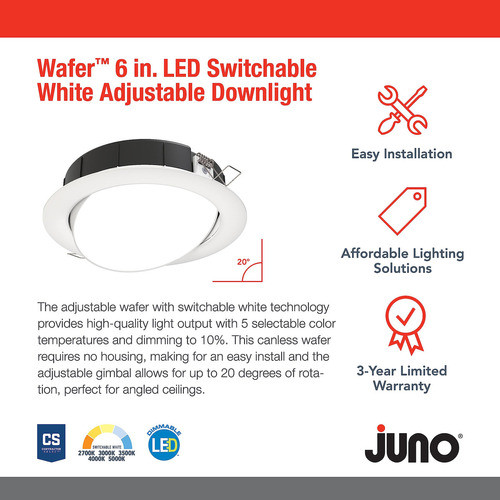 Juno Wf6 Adj Sww5 90cri Mw M6 - Luz Descendente Led Delgada 1
